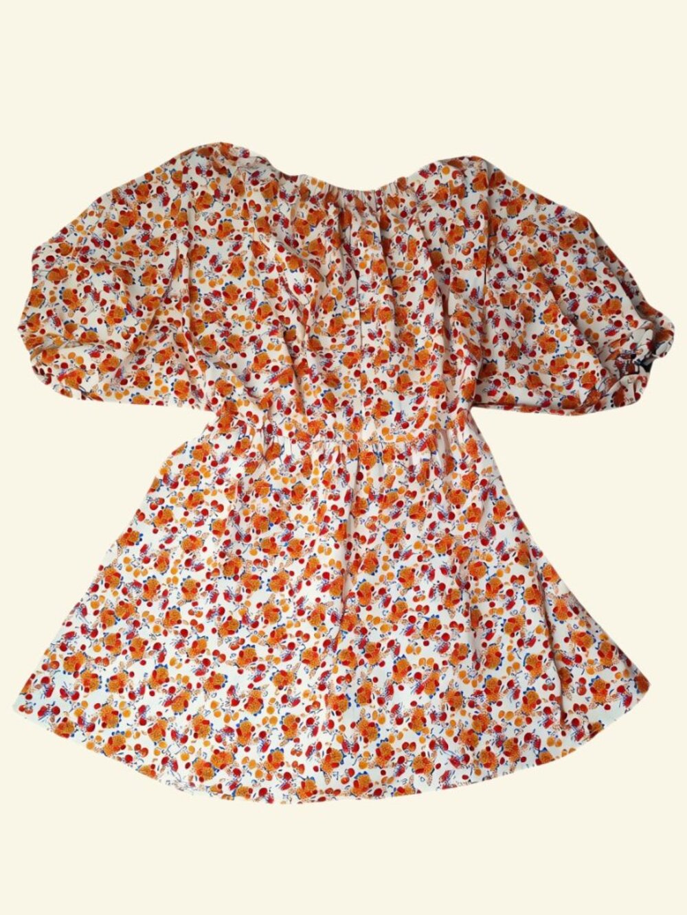 KAII Miley & Molly Resort Floral Dress V-Neck Puff Sleeve Mini Dress Summer image 2